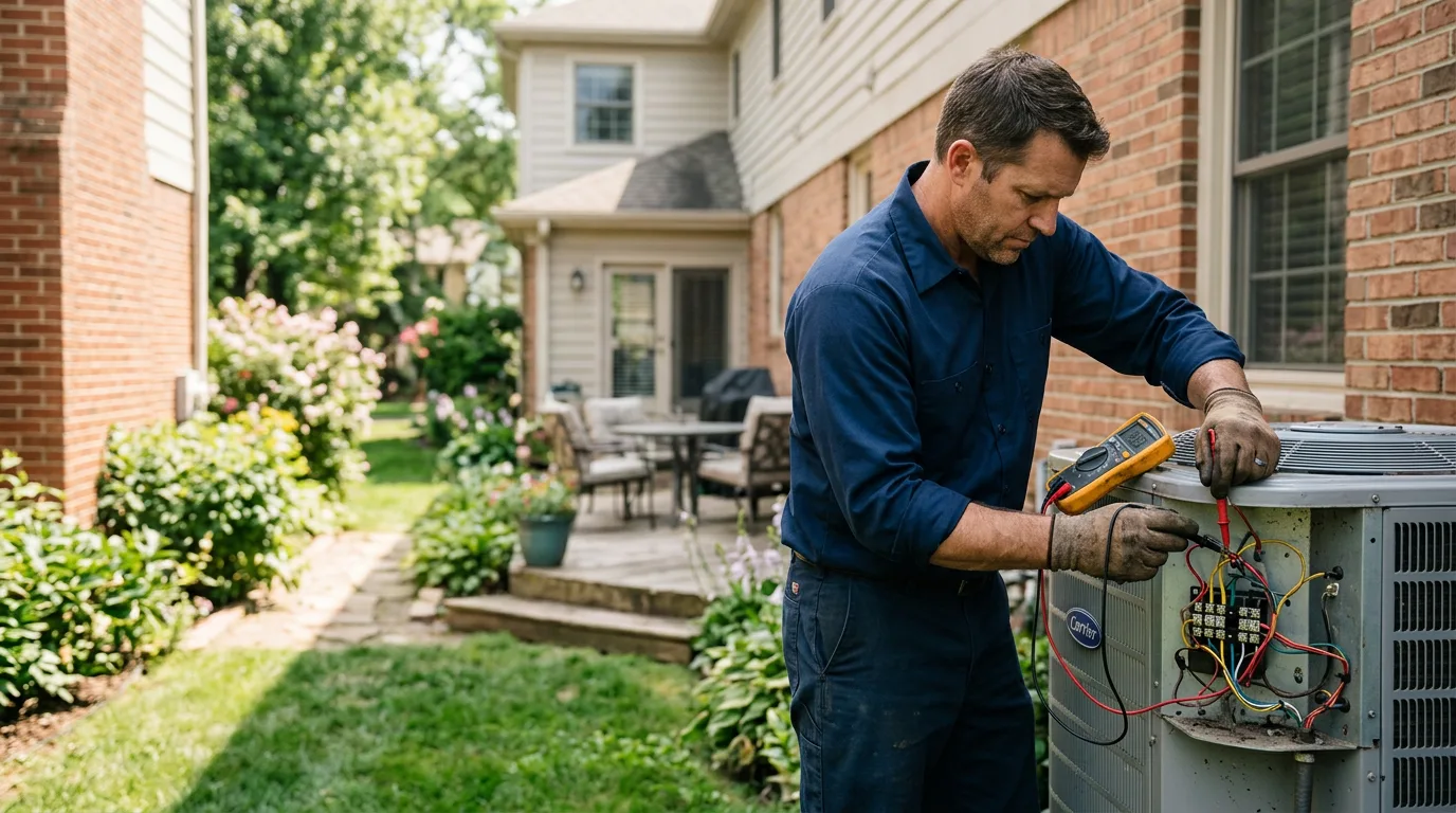 HVAC technician working near Brainerd, MN